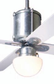 The #952/#953 light kit adds 10 cm to length of fan.