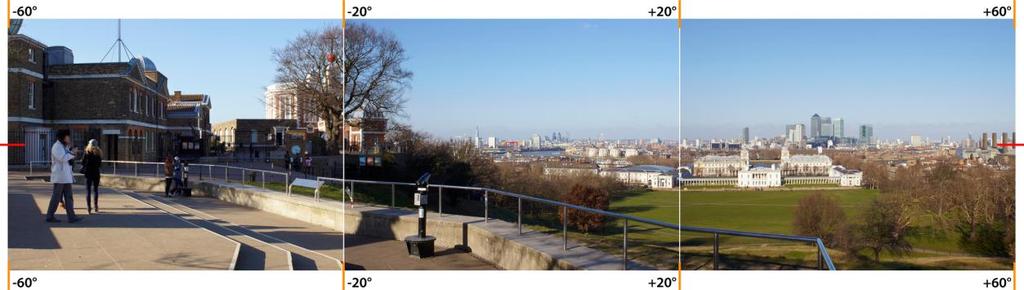 View Panorama from Assessment Point 5A.2 Greenwich Park: the General Wolfe Statue - looking toward St.