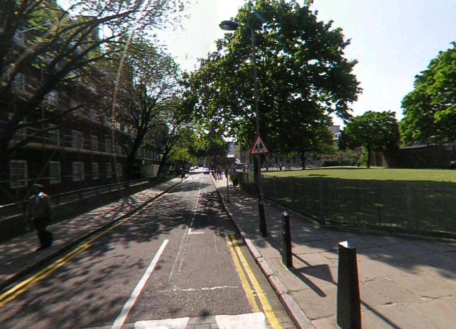 View 9: Polygon Road to Euston Station A taller building in location B would be partially visible in this