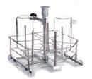 GW2045, GW1060, GW4060, GW3060 AND GW4090 WASHING ACCESSORIES BOTTLE WASHING LB4DS Stainless steel trolley for washing large glass items with drying system connection.