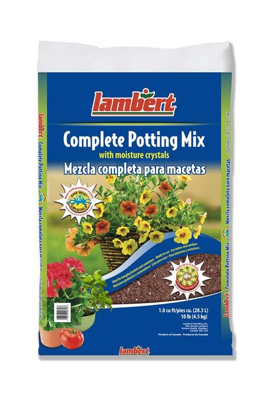 Complete Potting Mix Complete Potting Mix with Moisture Crystals is formulated with Canadian sphagnum peat