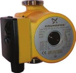 GRUNDFOS HOT WATER SERVICE PUMPS 15 UPS 15-50 N A traditional secondary hot water circulator.