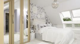 bedroom. Choose from a light oak wood, or a luxury mocha finish.