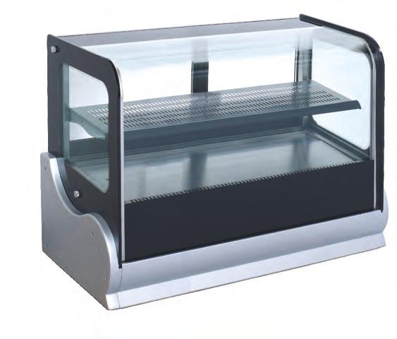 independent for each section Grade 304 Stainless Steel interior Unit supplied with two adjustable shelves DCC1500 DISPLAY CABINET COMBO [HOT/COLD] - F/STAND - 1500mm SALVADORE
