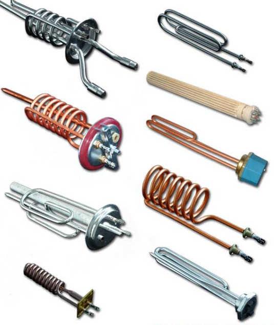 ELECTRIC HEATING ELEMENTS Heaters for boilers These heaters are used for heating water in different kinds and sizes of boilers. Heaters are made of copper and stainless steel tubes.