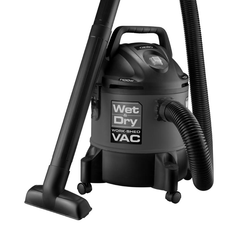 Work-Shed Vac 1100 Watt Operation Manual 3 Year Replacement