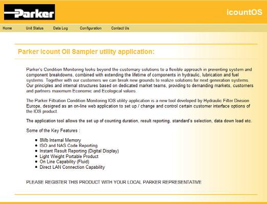Product description 2. Key features 3. Register the product at www.parker.
