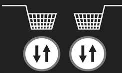 operation, press this button to start and stop cook cycles for the right basket; press to change displayed product; press to deny prompts in the filter modes; also used for X to indicate NO or cancel