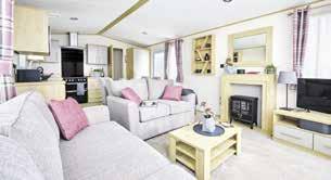 The lounge comprises of a two and three seater sofa complete with double sofa bed, perfect to accommodate family and