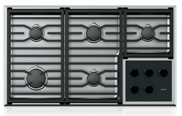 Flame Continuous Cast-Iron Grates for Easy Movement of Pots and Pans Individual Spark