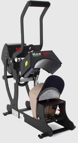 Pull out the sweatband and position the cap so it clears the upper platen when the machine is closed.