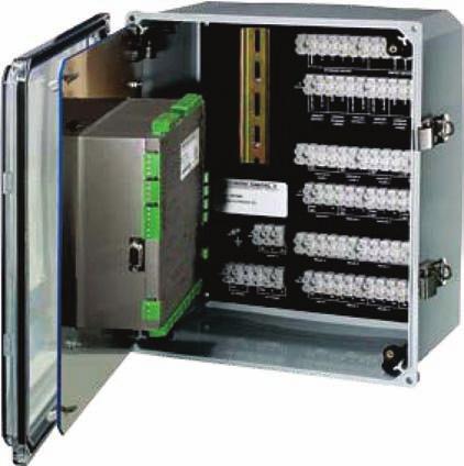 FIElD ENClOsuREs CONNECTORs DIAgRAM PDA2901 NEMA 4X Hinged clear cover Stainless steel quick-release latches Easy access to front panel buttons Power switch & fuse Shown with Optional Sub-Panel
