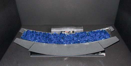 GLASS CRYSTAL ON BURNER Spread the supplied Glass Crystals (or optional Ceramic Spa Stones) evenly over the burner.