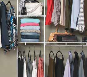 ClosetMaid wire systems can be designed to fit any reach-in or walk-in bedroom closet and customized with accessories such as shoe racks, sliding drawers, tie and