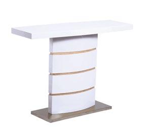 Table Champagne or white gloss top with gloss/wood veneer/ chrome