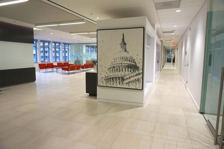 This image of the Capitol building at the Financial Services Roundtable in Washington, D.C. is made up entirely of people. Image courtesy of Jeffrey Sklaver.