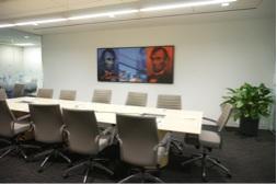 A conference room at Financial Services