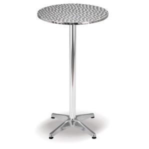 Aluminium high table 70cm R90.