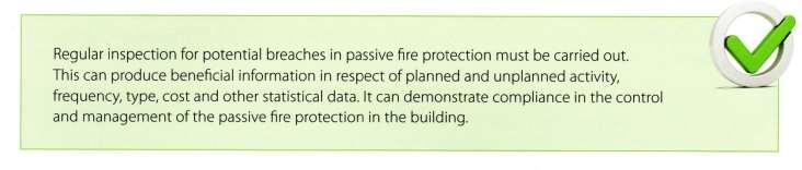 The responsibility is yours 14.10 Monitoring FIRE AND YOUR LEGAL LIABILITY The frequency of monitoring activity will be dictated by the building s risk profile.