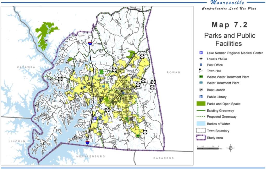The 2008 Parks and Greenways Comprehensive Master Plan assessed the current and future park and recreation needs for the Town through the year 2020.