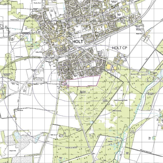 From the 1886 map it is clear to see the centre of Holt focused around the High Street, Market Place and Bull