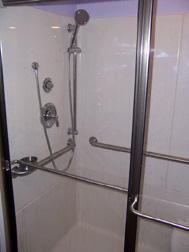 lexan shower doors for protection in case there is a