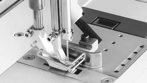 of view Fast and precise set-up of the machine thus recall of a stored machine set-up Integrated, electric bobbin winder (continuous winding process even when machine stops) Tilt-assistant for easy