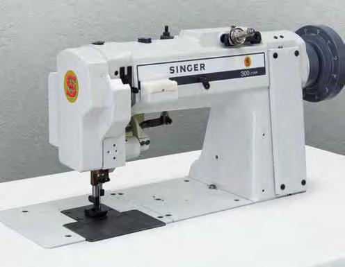 Flatbed Chainstitch Singer 300U-194A Heavy duty, Single Needle, Two Thread, Double Chainstitch Sewing Machine, with Unison