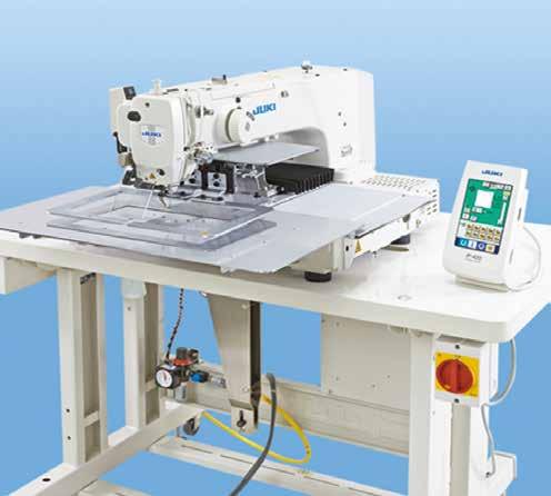 Programmable Pattern Tacker Juki AMS-221EN-2516 Computer-controlled Cycle Machine with Input Function The sewing machine is best-suited to the sewing of large labels and emblems, the sewing of two or