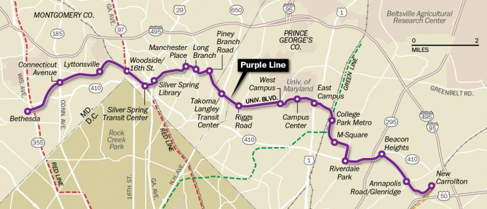 44 Priority Transit Oriented Development (TOD) Purple Line 16-mile Purple Line will provide more reliable east-west connection from Prince George