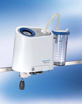 8 VENTA SP 26 FLEXIBLE SOLUTIONS FOR SEPTIC FLUID ASPIRATION APPLICATION SETS AND ACCESSORIES Small all-rounder: the VENTA aspirator holder enables easy mounting to all commonly used equipment rails.