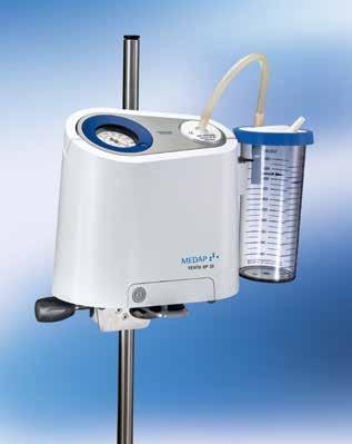 For optimum workflow: however varied the requirements in the clinic and extra-clinic area may be, the new portable septic fluid aspirators VENTA SP 26 N and VENTA SP 26 A present themselves in a