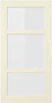 modern feel. Tempered glass doors. 10' 10' kitchen $ 2199 HITTARP Off-white Painted finish.