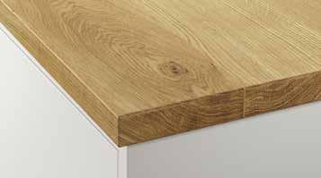 352.08 $159 L98 W25⅝ H1½" 703.352.12 $229 L74 W42 H1½" 302.976.41 $279 Wood countertops Oak Oak is a hardwood, making it a popular choice for countertops and interiors.