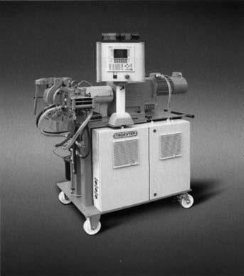 Figure 4. Rotomex gear extruder performed continuously or discontinuously, in two stages: heating to vulcanisation temperature and holding the temperature until the vulcanisation reaction has ended.