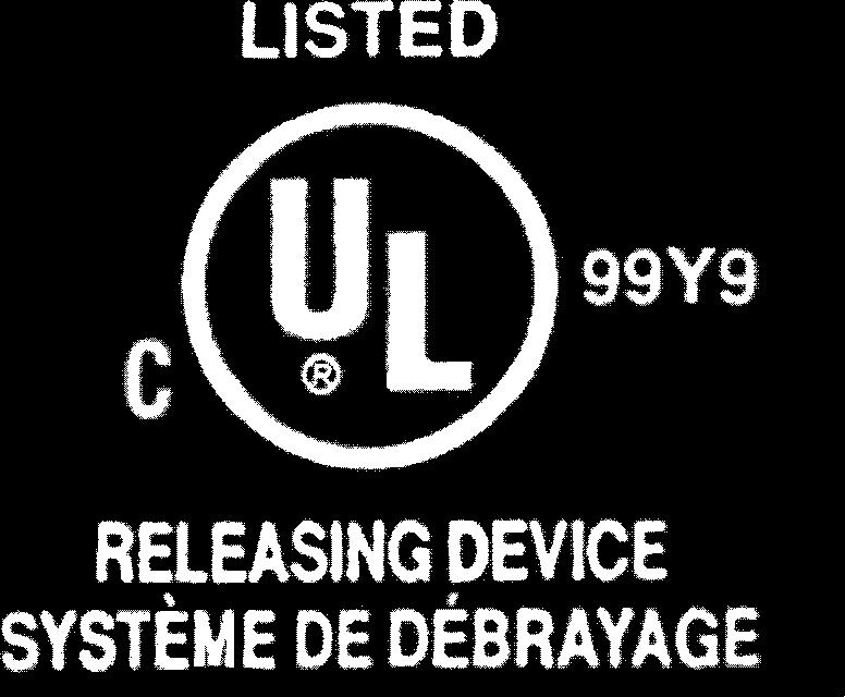 RELEASE DEVICES MADE IN THE U.S.A. MODELS A/B INSTALLATION MANUAL U.L. LISTED CANADIAN LISTED CSFM: 7300-1418:100 GENERAL DESCRIPTION: S/N: These Time Delay Release Devices are U.L. Listed, Canadian Listed, and CSFM Listed for use on rolling doors, single-slide and center parting level and inclined track doors.