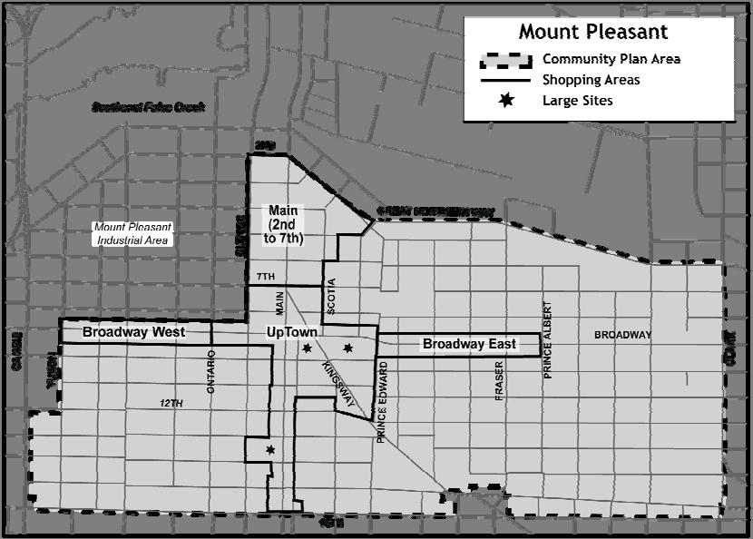 Mount Pleasant Community Plan - 08887 3 Map 1 Land use policy and urban design in the remainder of the Mount Pleasant local area is, or will be, addressed through other initiatives: South East False