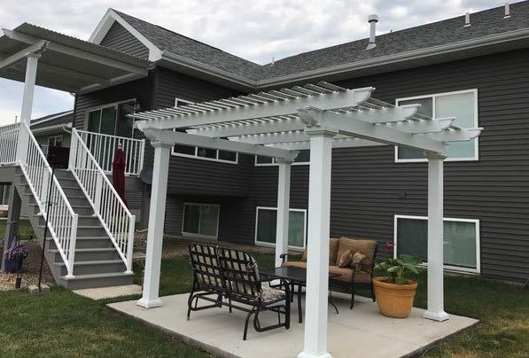 Over the top of the deck, she added a patio cover with louvered edges that added versatility and architectural interest. This became her primary area for outdoor dining and relaxing.