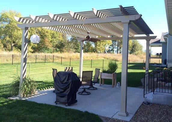 The shades must be attached to a pergola or patio cover and you can install as many shades as you like to create a