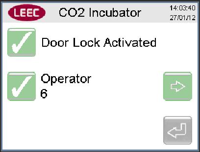 This shows that the door locks have activated and that Operator 6 is logged on.
