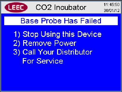 9. Error message screens In the event of a fault condition the control system may warn you with