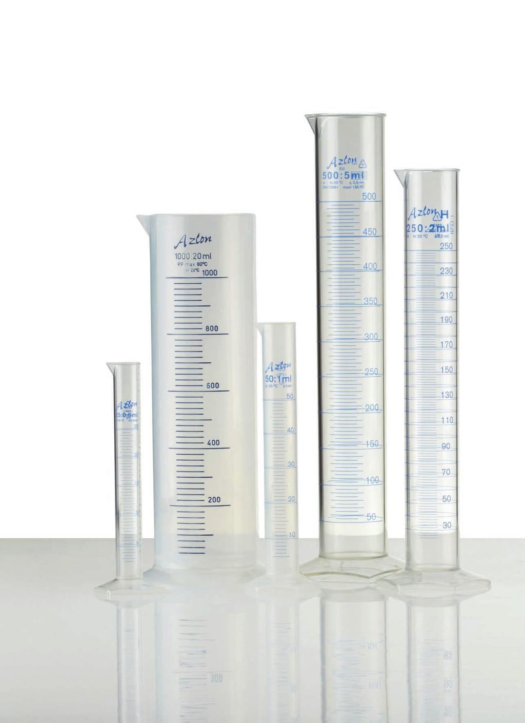 volumetrics The Azlon volumetrics range has all the essentials needed for measuring in the lab, from conical and volumetric flasks to measuring cylinders and burettes and all