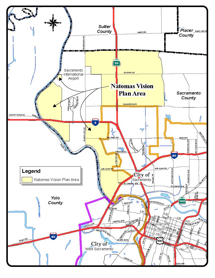 Project Context Within four to seven miles of downtown Sacramento Intersection of two major interstates To be served by future Downtown/ Natomas/Airport Light Rail