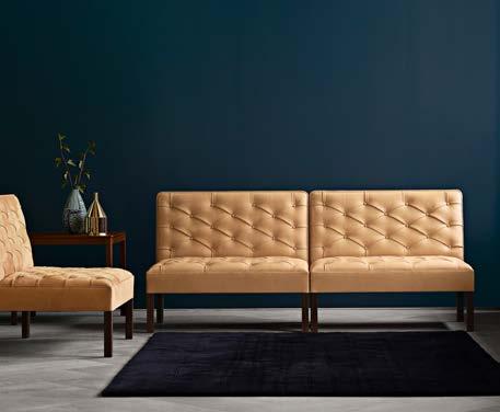 Designed in 1933, Kaare Klint s Addition Sofa is composed of two modules one with and one without a back that can be combined to create the ideal seating arrangement for any space.