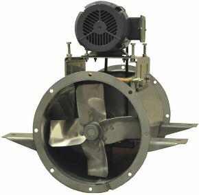 Laboratories offer the most challenging fan applications. The problem is moist, corrosive, hot air. Continental Fan s answer is this all stainless steel belt driven tubeaxial fan.
