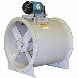 FIBERGLASS FANS These model FCIB direct drive tubeaxial fans are ideal for corrosive enviornments or contaminated air stream applications.