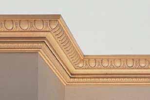 Specializing in stain grade embossed and dentil patterns, we also offer a complete selection of cornice mouldings, chair rails,