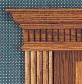 Pilaster Capital 1 9 /32" x 3 1 /8" x 8" Designed to fit the 846 Pilaster 807-7FT or 8FT WHW or Oak Fluted/Victorian