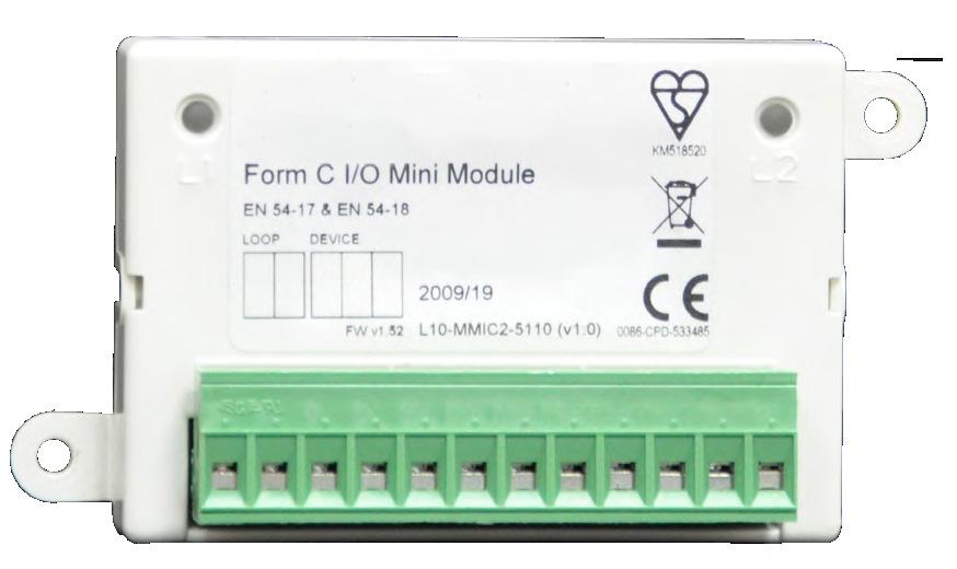 General overview - FDMM11S input/output supervised mini-module 1 5 6 7 8 9 10 12 Load 7 Load (+) Supervised output (+) 8 Load (-)