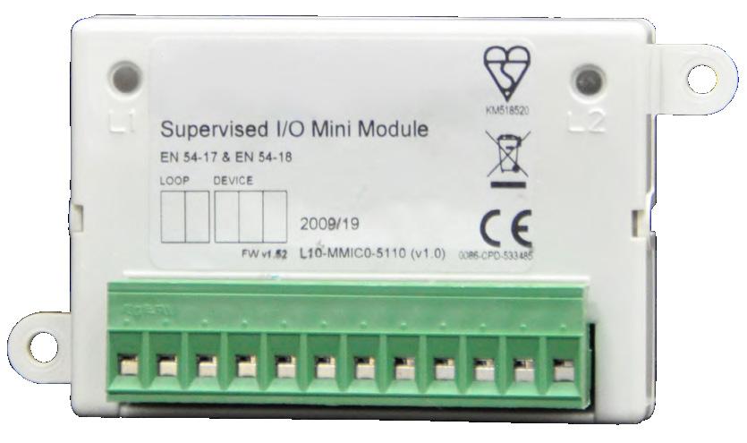 supervised DIN rail module combine in a single device supervised input and output characteristics. End of line resistor ():27 Kohm.